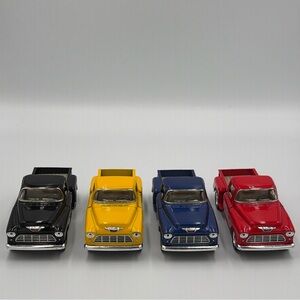 1955 Chevrolet Stepside Trucks Lot Of 4 Diecast Toy Model Cars Assorted Colors